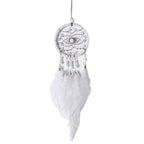 Pink Handmade Dream Catcher Wind Chimes Indian Style Feather Pendant Dream Catcher Car Hanging Decoration Wind Chime Wall Hanging Home Decor Stevvex