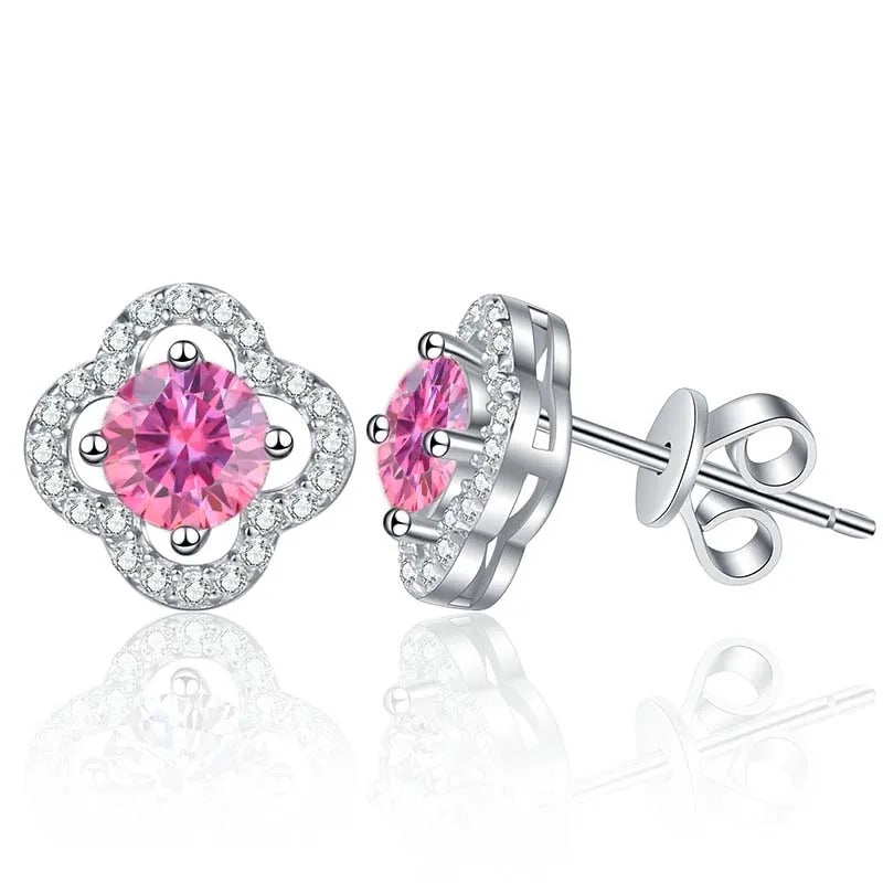 1ct Moissanite Stud Earrings For Women 925 Sterling Silver Wedding Gift BandsCo Straps