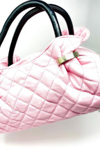 Pink Quilted Makeup Purse - Cute Cosmetic Bag Handbag BandsCo Straps
