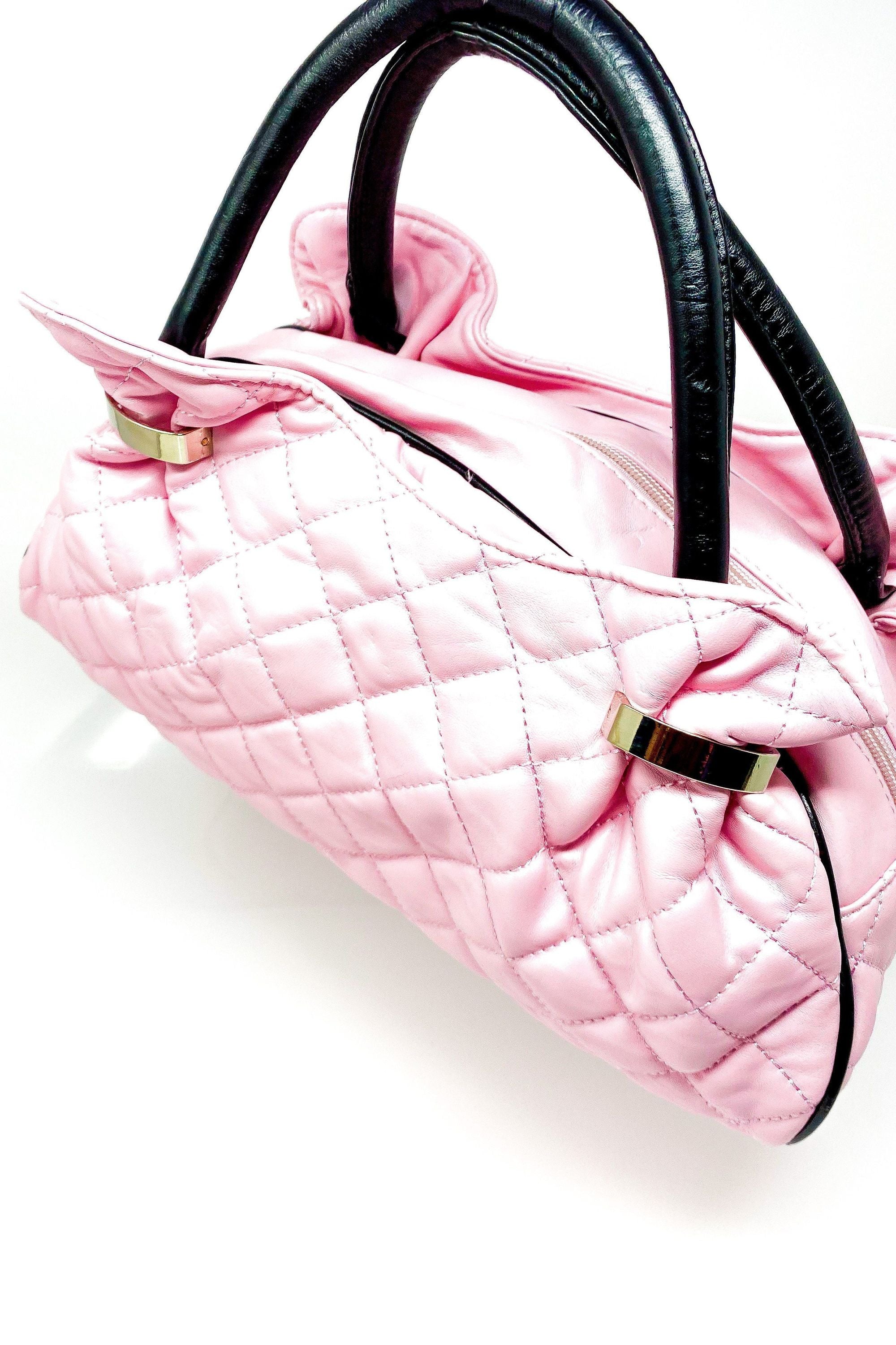 Pink Quilted Makeup Purse - Cute Cosmetic Bag Handbag BandsCo Straps