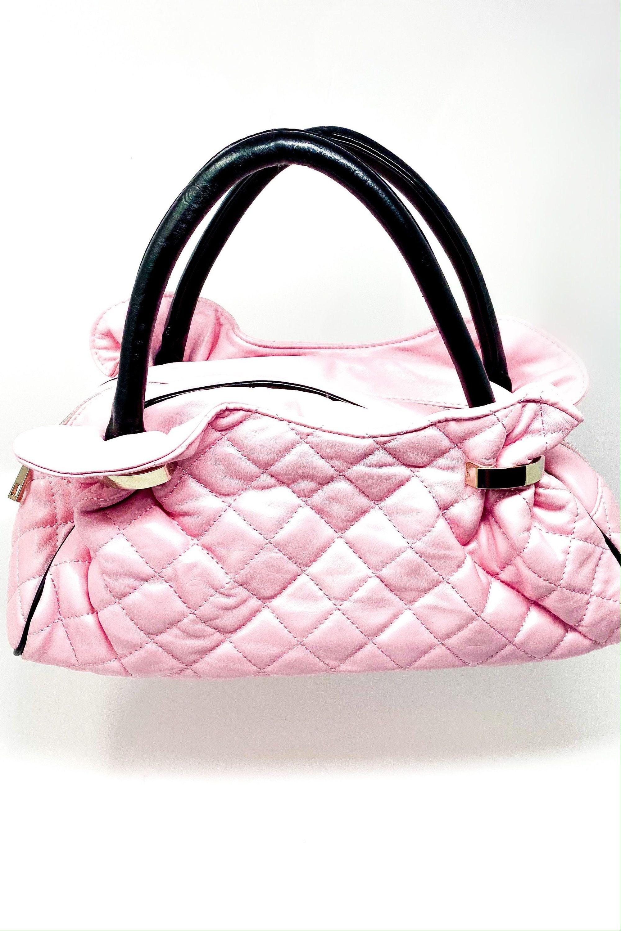 Pink Quilted Makeup Purse - Cute Cosmetic Bag Handbag BandsCo Straps