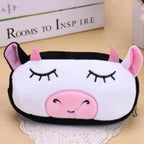 Pink Students Pencil Case Colorful Cartoon Pen Bag With Zipper For Girls Boys School Stationery Organizer Cosmetic Bag Stevvex