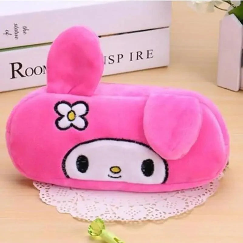 Pink Students Pencil Case Colorful Cartoon Pen Bag With Zipper For Girls Boys School Stationery Organizer Cosmetic Bag Stevvex