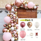 Pink White And Gold Balloon Garland Arch Kit For Bridal Shower Wedding Decors Baby Shower Party Decoration For Girls Birthday Stevvex