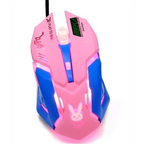 Pink Wired Gaming Mouse Girl Mouse 6 Buttons 3200 DPI USB Computer Mice Gamer Mouse For PC Stevvex
