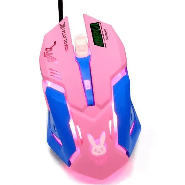 Pink Wired Gaming Mouse Girl Mouse 6 Buttons 3200 DPI USB Computer Mice Gamer Mouse For PC Stevvex