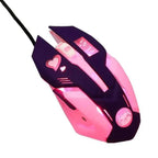 Pink Wired Gaming Mouse Girl Mouse 6 Buttons 3200 DPI USB Computer Mice Gamer Mouse For PC Stevvex
