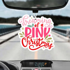 Pink Christmas Hanging Air Freshener Scented Car Home Closet Office Ornament BandsCo Straps