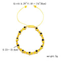 Pinky Promise Blue Bracelet Sets Colorful Crystal Bead Rope Chain Lucky Couple Bracelets Colorful Eye Bracelets Handmade Braided Rope Bracelets For Women Friendship Charm Jewelry
