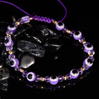 Pinky Promise Blue Bracelet Sets Colorful Crystal Bead Rope Chain Lucky Couple Bracelets Colorful Eye Bracelets Handmade Braided Rope Bracelets For Women Friendship Charm Jewelry