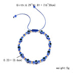 Pinky Promise Blue Bracelet Sets Colorful Crystal Bead Rope Chain Lucky Couple Bracelets Colorful Eye Bracelets Handmade Braided Rope Bracelets For Women Friendship Charm Jewelry