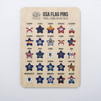 US Flag Sticky Pins Enjoy The Wood