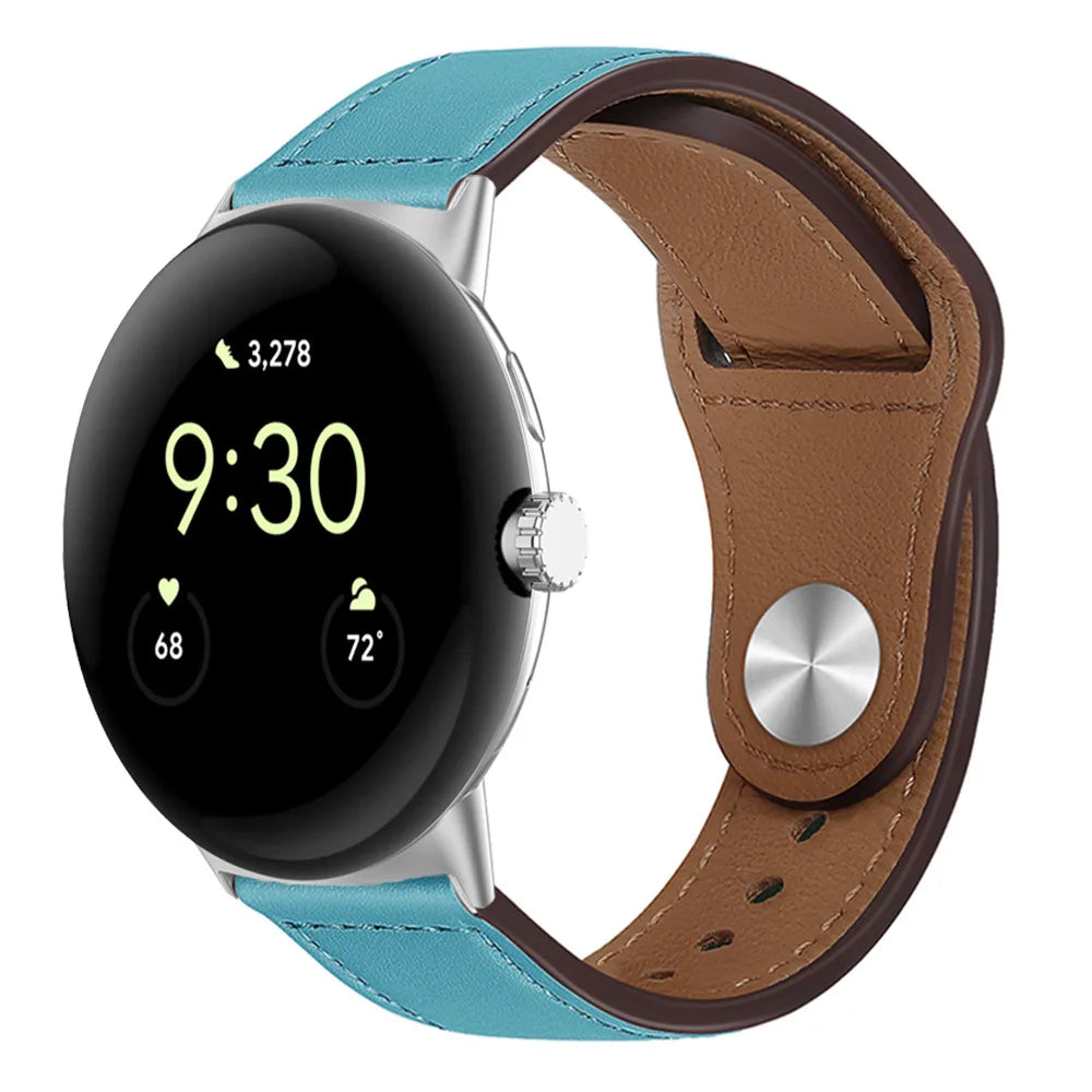 Pixel Watch 1 2 3 4 41mm 45mm Leather Band - Genuine