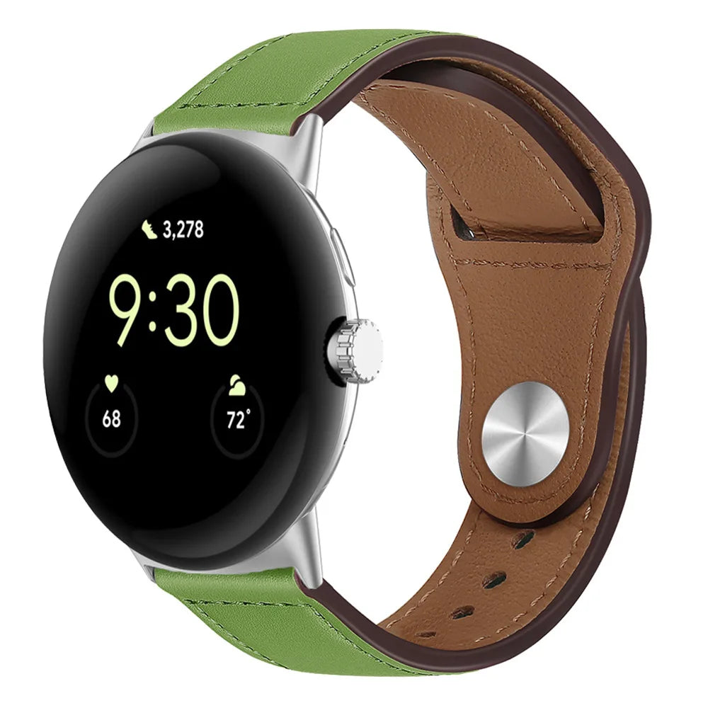 Pixel Watch 1 2 3 4 41mm 45mm Leather Band - Genuine