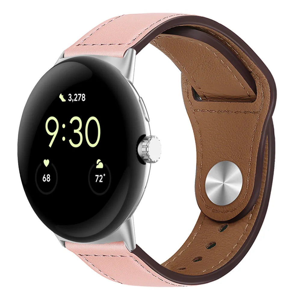 Pixel Watch 1 2 3 4 41mm 45mm Leather Band - Genuine