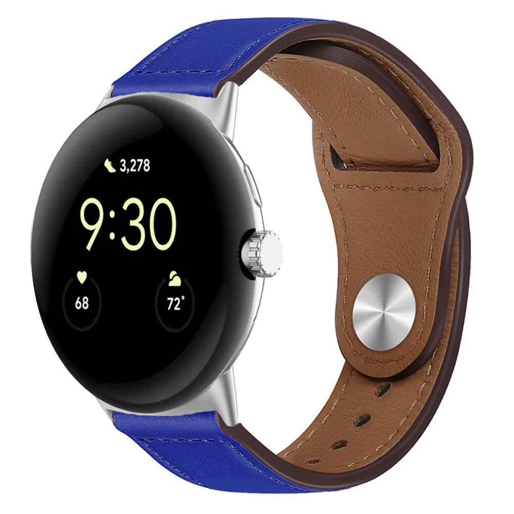 Pixel Watch 1 2 3 4 41mm 45mm Leather Band - Genuine