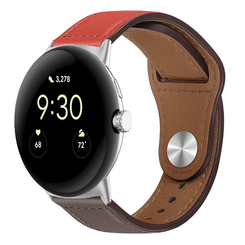 Pixel Watch 1 2 3 4 41mm 45mm Leather Band - Genuine
