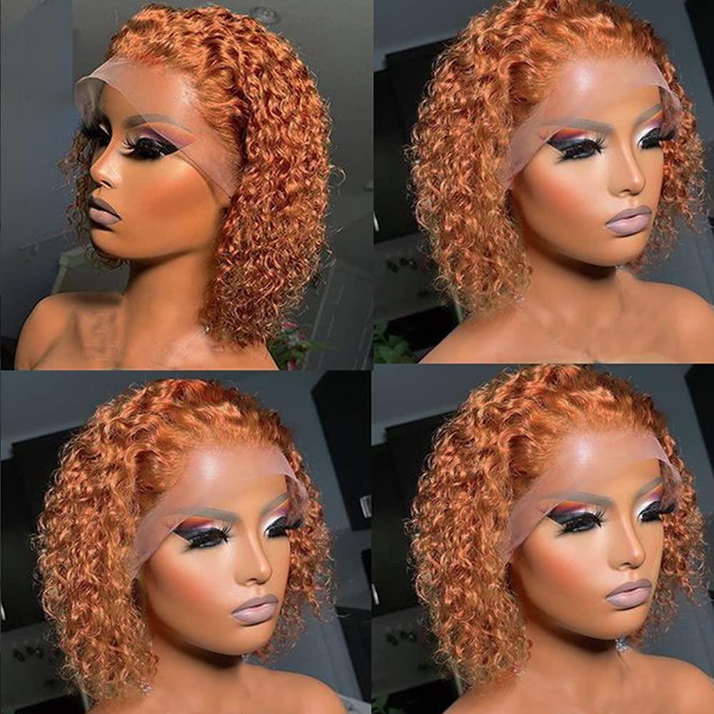 Pixie Cut Short Curly Wig Human Hair Wigs Pre Plucked Brazilian Deep Water Wave Virgin Lace Front Wig For Women With Baby Hair Wigs For Black Women Gifts for Girlfriends Stevvex