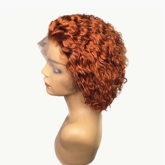 Pixie Cut Short Curly Wig Human Hair Wigs Pre Plucked Brazilian Deep Water Wave Virgin Lace Front Wig For Women With Baby Hair Wigs For Black Women Gifts for Girlfriends Stevvex