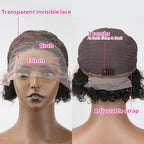 Pixie Cut Wig Short Curly Human Hair Wigs Human Hair Wig 13X1 Transparent Lace Wig For Women Human Hair Pre Plucked Baby Hair Wigs For Black Women Stevvex