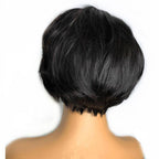 Pixie Cut Wig Short Lace Front Human Hair Wigs For Black Women Brazilian T part Straight Bob Wigs Lace Front Wig Remy Hair Side Part Wigs For Black Women Gifts for Girlfriends Stevvex