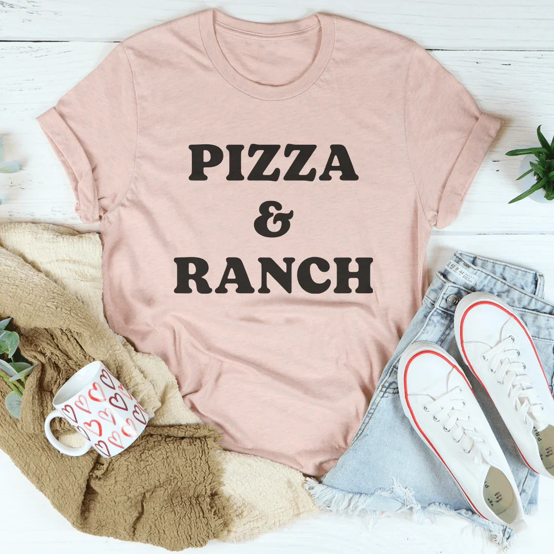 Pizza & Ranch Tee Peachy Sunday