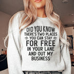 Places You Can Stay For Free Sweatshirt Peachy Sunday