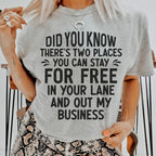 Places You Can Stay For Free Tee - SJB-DIAMOND ELITES