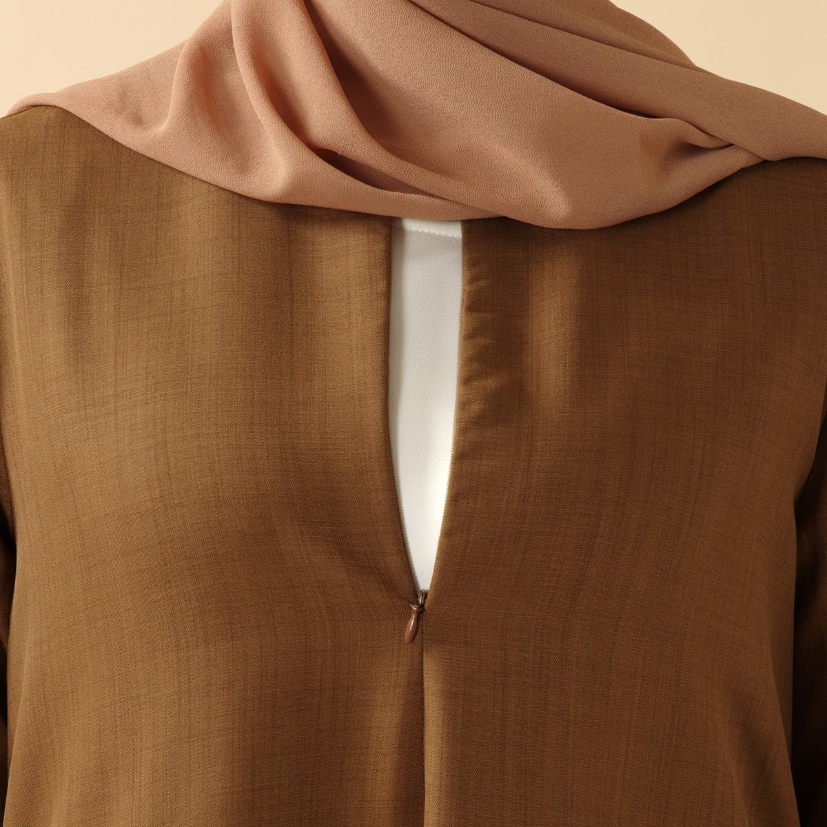 Plain Linen Abaya 3-Piece Set (MOA016) - SJB-DIAMOND ELITES