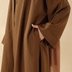 Plain Linen Abaya 3-Piece Set (MOA016) - SJB-DIAMOND ELITES