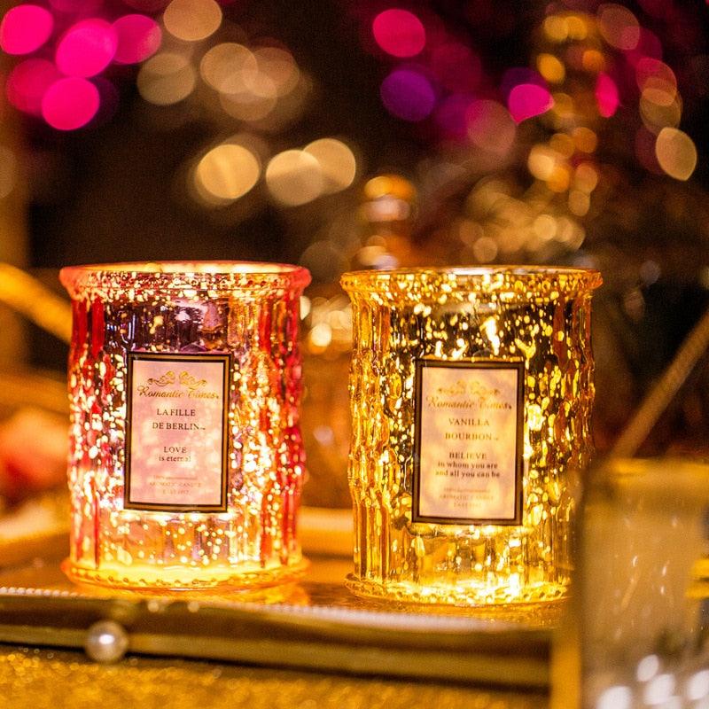 Plant Essential Oil Scented Candle Natural Coconut Wax Smokeless Candles 100% Coconut Hand Poured Coconut Candle Highly Scented Soothe Nerves Glass Cup Aromatic Candle Birthday Gift Stevvex