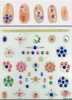 Plant Laser Abstract Lady Face Nail Decals Sliders Paper Art Decor Gel Polish Sticker Manicure Foils 3D Rhinestone Sticker Fun Nail Art Stickers Decal 3D Self-Adhesive Abstract Face Curve Graffiti Nail Design for Acrylic Nail Supplies Stevvex
