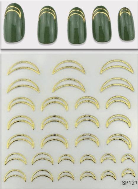Plant Laser Abstract Lady Face Nail Decals Sliders Paper Art Decor Gel Polish Sticker Manicure Foils 3D Rhinestone Sticker Fun Nail Art Stickers Decal 3D Self-Adhesive Abstract Face Curve Graffiti Nail Design for Acrylic Nail Supplies Stevvex