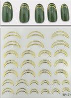 Plant Laser Abstract Lady Face Nail Decals Sliders Paper Art Decor Gel Polish Sticker Manicure Foils 3D Rhinestone Sticker Fun Nail Art Stickers Decal 3D Self-Adhesive Abstract Face Curve Graffiti Nail Design for Acrylic Nail Supplies Stevvex
