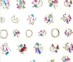Plant Laser Abstract Lady Face Nail Decals Sliders Paper Art Decor Gel Polish Sticker Manicure Foils 3D Rhinestone Sticker Fun Nail Art Stickers Decal 3D Self-Adhesive Abstract Face Curve Graffiti Nail Design for Acrylic Nail Supplies Stevvex