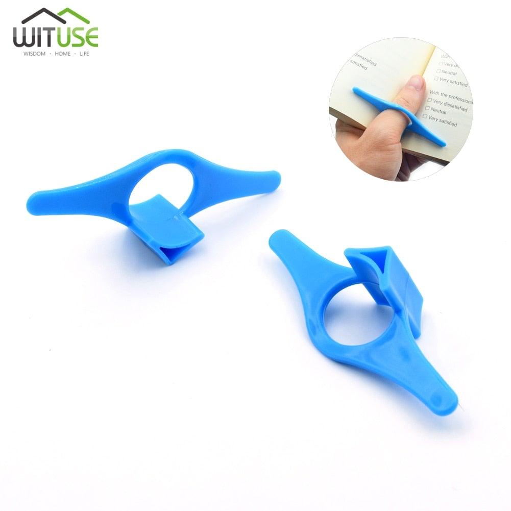 Plastic Book Page Holder Thumb Bookmark Reading Accessories Gifts For Readers Book Lovers Bookworm Librarian Literary Blue Multifunction Plastic Thumb Book Page Holder Book Marker Bookmark Superior Quality And Creative Convenient Stevvex