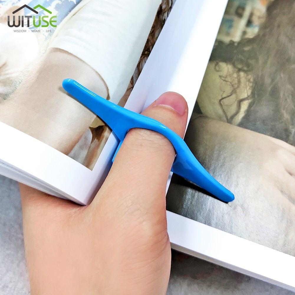 Plastic Book Page Holder Thumb Bookmark Reading Accessories Gifts For Readers Book Lovers Bookworm Librarian Literary Blue Multifunction Plastic Thumb Book Page Holder Book Marker Bookmark Superior Quality And Creative Convenient Stevvex
