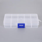 Plastic Jewelry Boxes Plastic Tool Box Adjustable Craft Organizer Storage Beads Bracelet Jewelry Boxes Portable 10 Compartments Clear Plastic Storage Box Jewelry Organizer Container