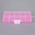 Plastic Jewelry Boxes Plastic Tool Box Adjustable Craft Organizer Storage Beads Bracelet Jewelry Boxes Portable 10 Compartments Clear Plastic Storage Box Jewelry Organizer Container