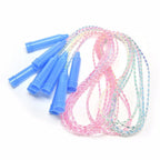 Plastic Skipping Fitness Exercise Gym Workout Boxing Jump Speed Sports Rope Simple Jump Rope Soft Beaded Skipping Rope For Kids Adults Plastic Segmented Jump Rope 2m Stevvex