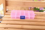 Plastic Storage Boxes Slots Adjustable Packaging Transparent Tool Case Craft Organizer Box Jewelry Accessories Rectangle Plastic Jewelry Box with Movable Dividers Earring Storage Containers