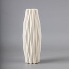 Plastic Vases Anti-ceramic Unbreakable Basket Imitation Rattan Flower Vase For Home Décor Desktop Decoration Living Room Office or Bookshelf Stevvex
