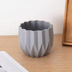 Plastic Vases Anti-ceramic Unbreakable Basket Imitation Rattan Flower Vase For Home Décor Desktop Decoration Living Room Office or Bookshelf Stevvex