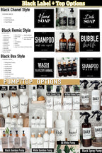 16oz Amber Refillable Plastic Bullet Bottle Black Label Dispenser BandsCo Straps