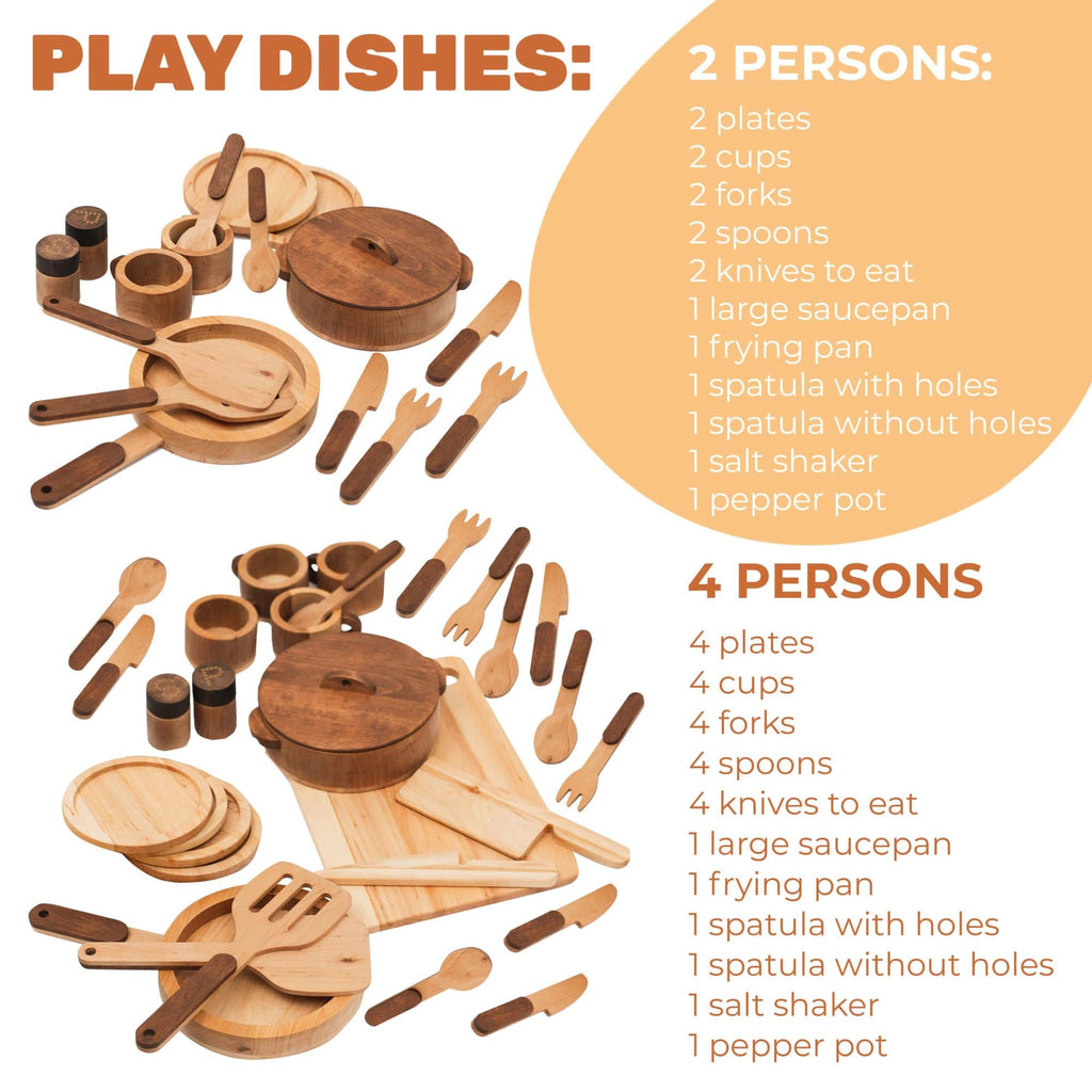 Wooden Play Kitchen Dishes - SJB-DIAMOND ELITES
