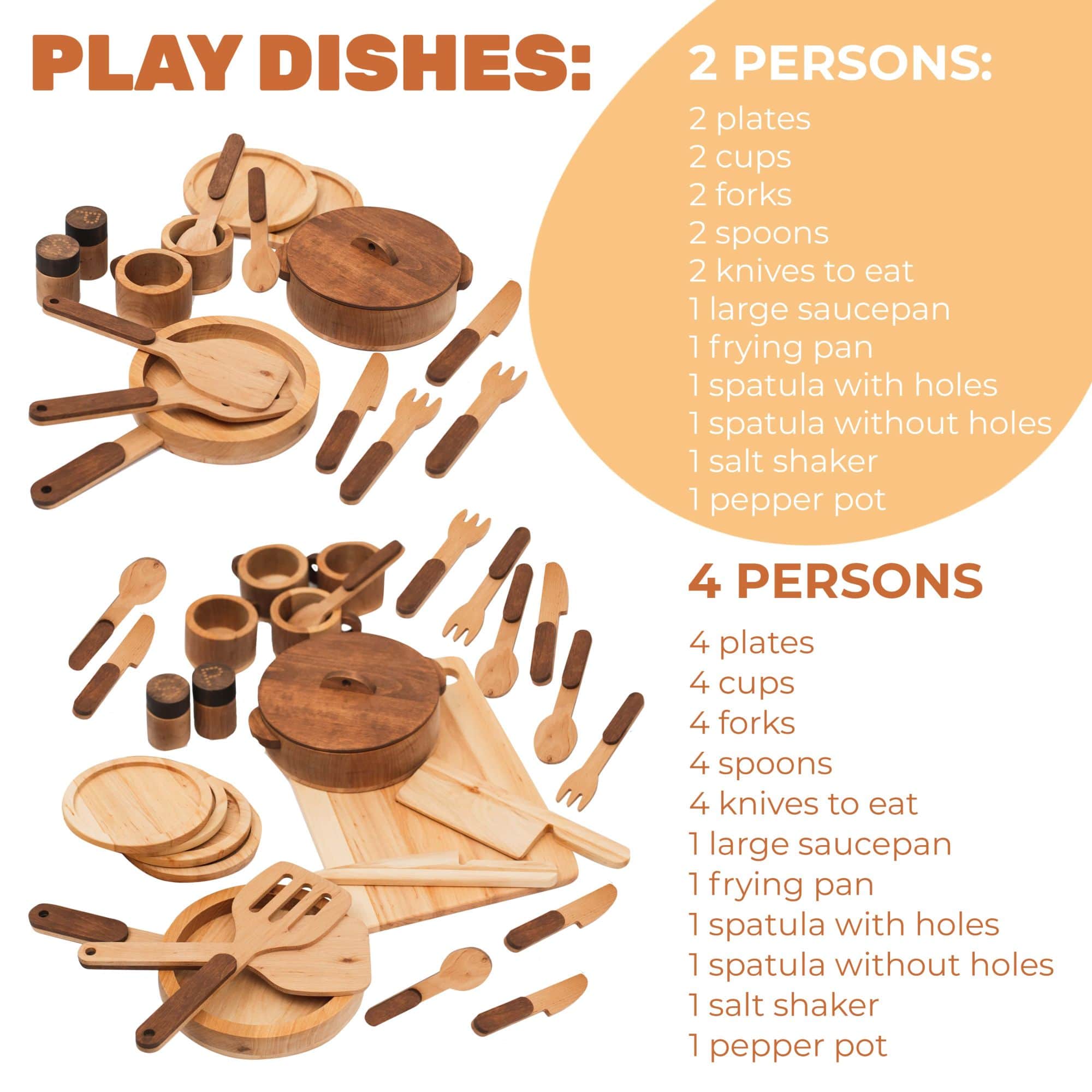 Wooden Play Kitchen Dishes - SJB-DIAMOND ELITES