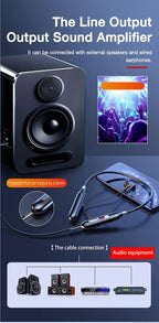 Playback Bluetooth Headphone Bass Wireless Headphones Sport Stereo Bluetooth Earphone Neckband Music Headset Updated Design with Industry Leading Sound & Improved Comfort, Long Wireless Range, Up to 24 Hours of Talk Time Stevvex