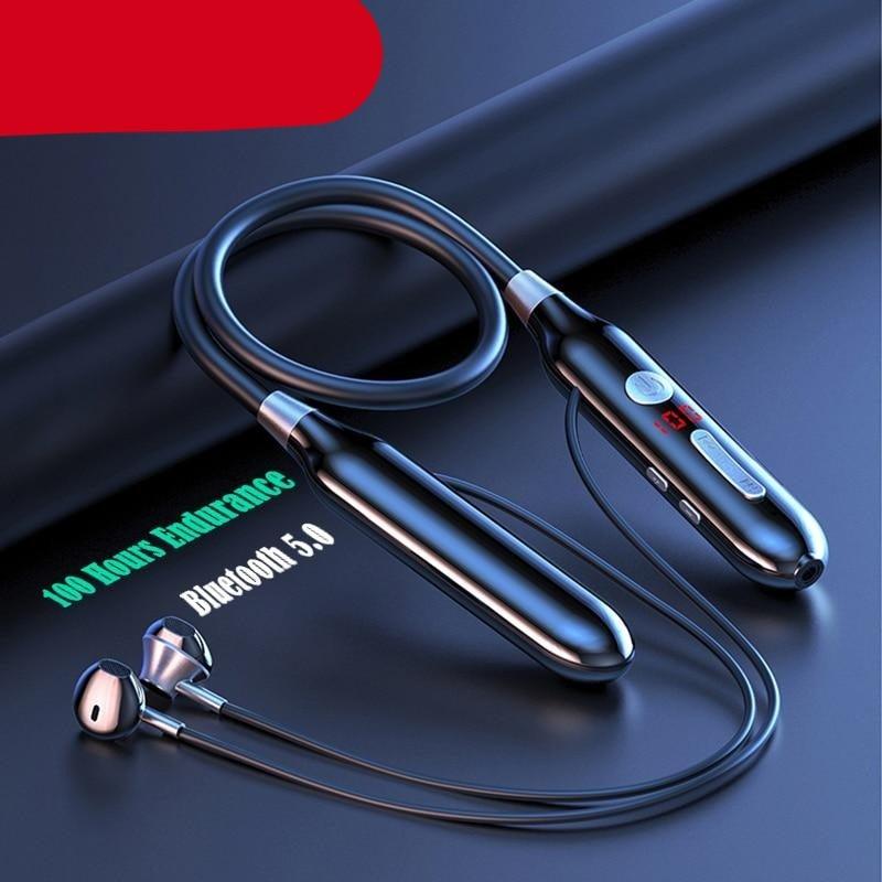 Playback Bluetooth Headphone Bass Wireless Headphones Sport Stereo Bluetooth Earphone Neckband Music Headset Updated Design with Industry Leading Sound & Improved Comfort, Long Wireless Range, Up to 24 Hours of Talk Time Stevvex