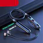 Playback Bluetooth Headphone Bass Wireless Headphones Sport Stereo Bluetooth Earphone Neckband Music Headset Updated Design with Industry Leading Sound & Improved Comfort, Long Wireless Range, Up to 24 Hours of Talk Time Stevvex