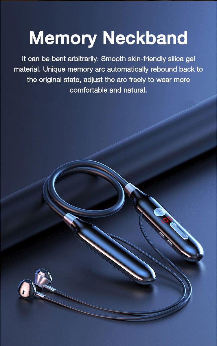 Playback Bluetooth Headphone Bass Wireless Headphones Sport Stereo Bluetooth Earphone Neckband Music Headset Updated Design with Industry Leading Sound & Improved Comfort, Long Wireless Range, Up to 24 Hours of Talk Time Stevvex